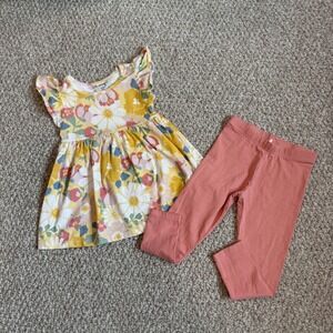 Cynthia Rowley Toddler Girls Floral Tunic and Leggings Set Size 3T